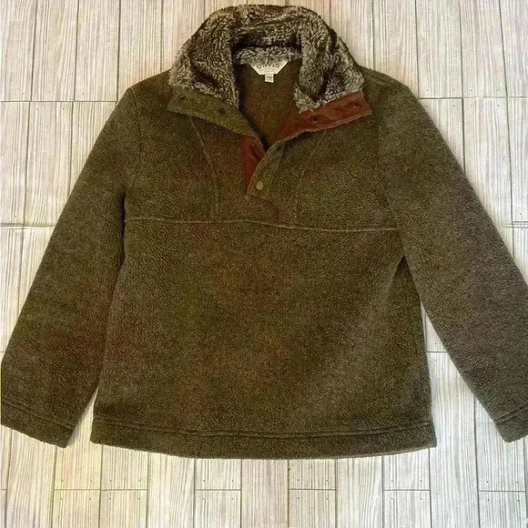 Orvis Fleece Faux Fur Sweater - Picture 1 of 6
